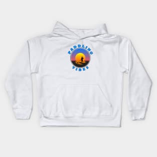 Paddling Vibes - Sun - Paddle Boarder Kids Hoodie